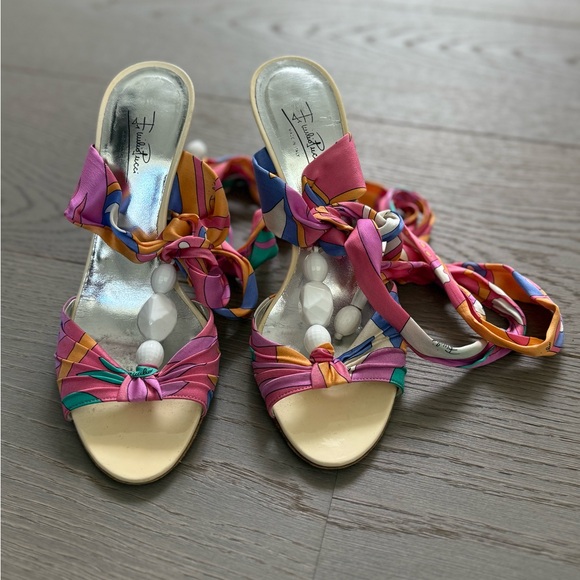 Emilio Pucci Multicolor Strappy Sandals - Picture 11 of 15